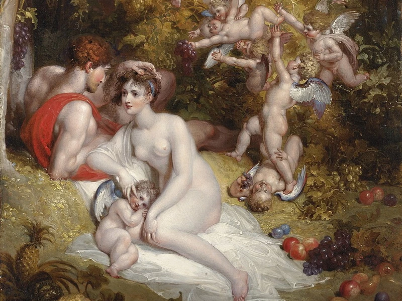 1765-Richard Westall - Il mito di Vertumno e Pomona